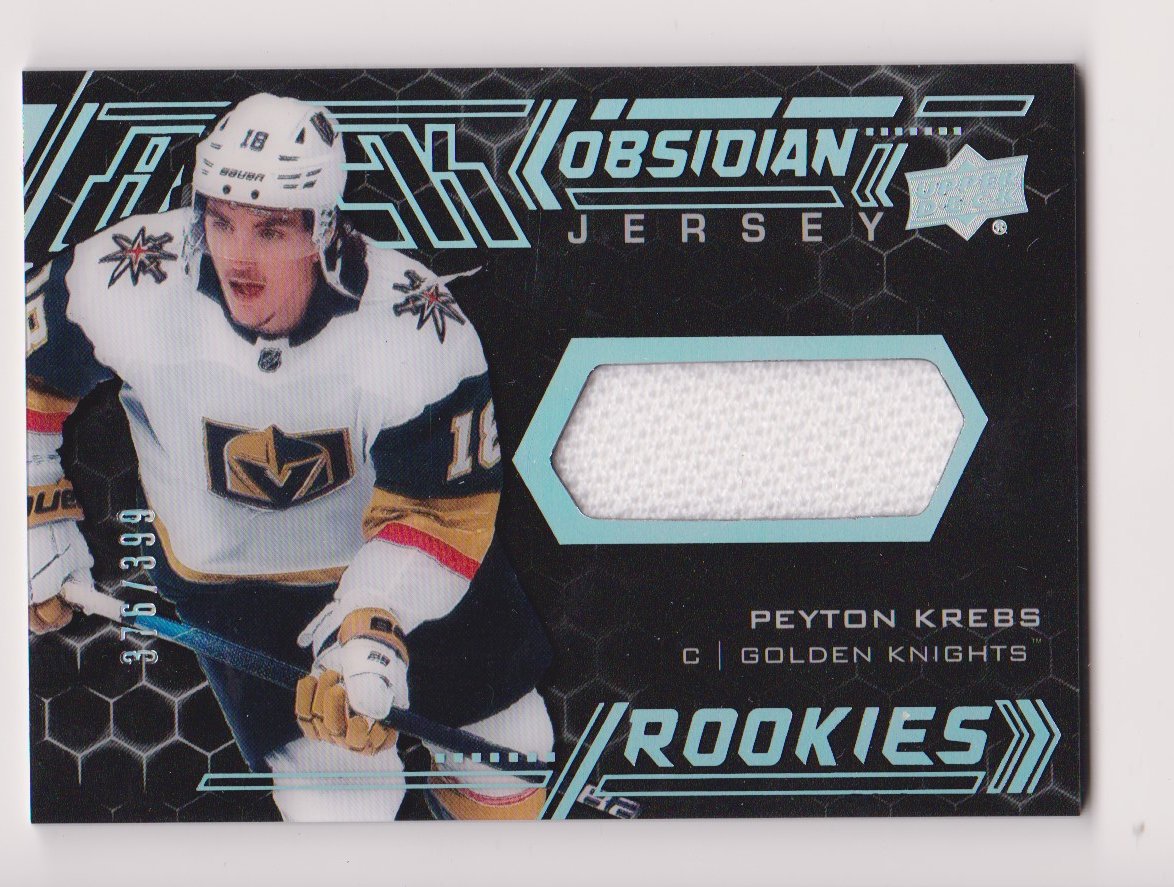 (image for) 2020-21 UD Black Obsidian Rookie Jerseys #ORJPK Peyton Krebs RC